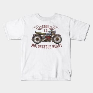 Motorcycle Heart Kids T-Shirt